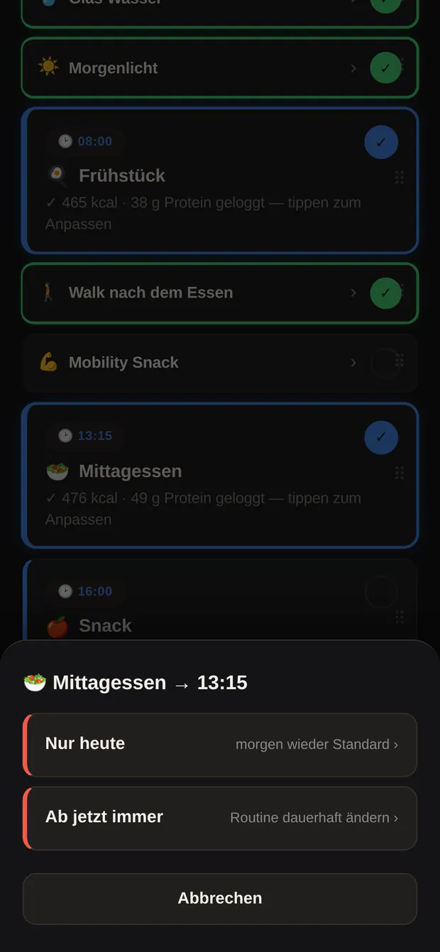 Abfrage: nur heute oder ab jetzt immer