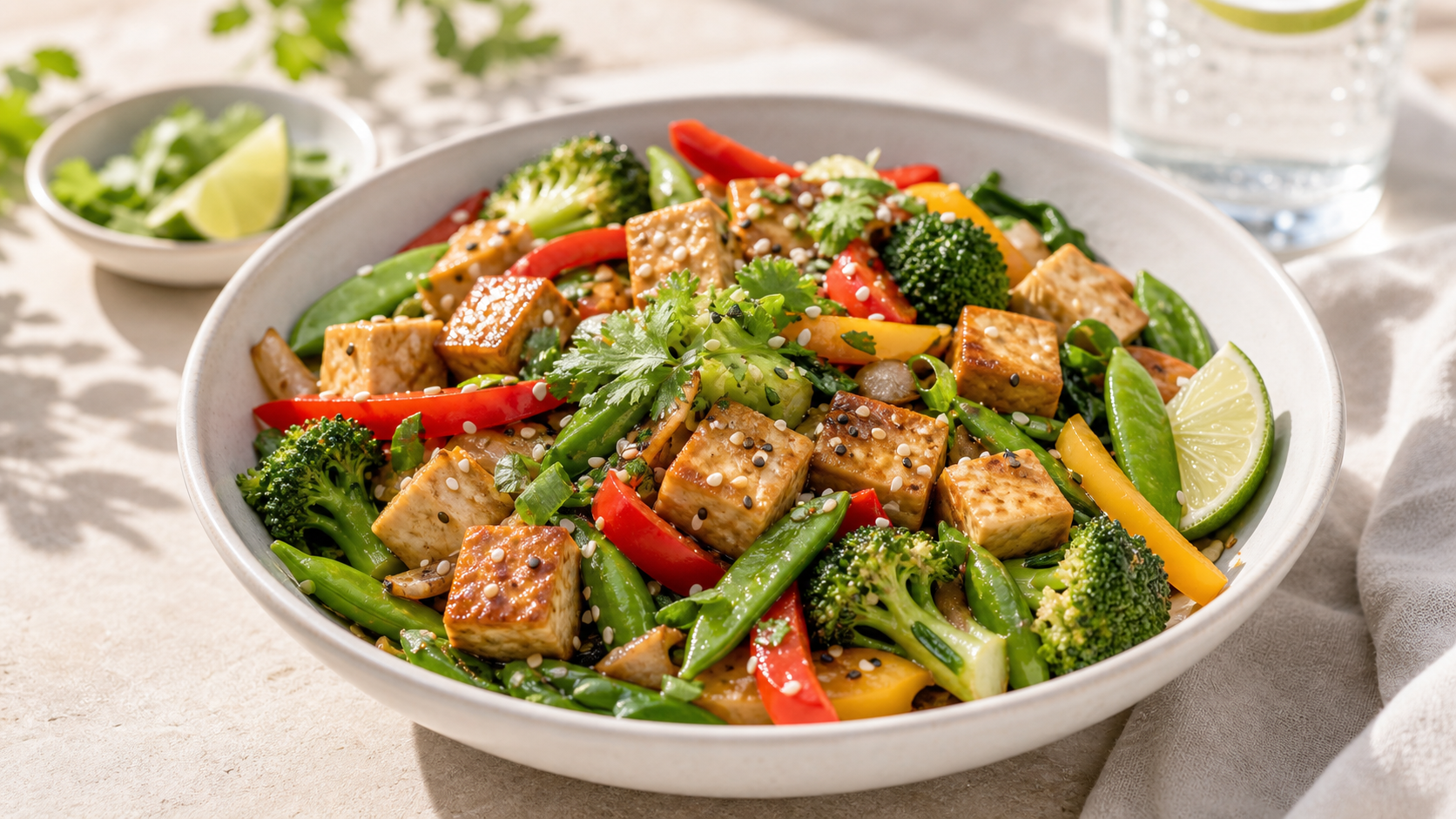 Asiatische Gemüsepfanne mit Tofu - ThriveZone Meal