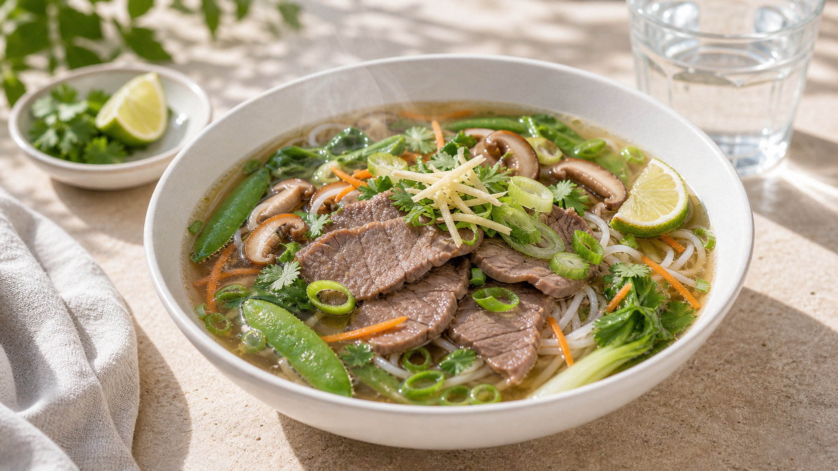 Asiatische Knochenbrühe mit Rindfleisch - ThriveZone Meal
