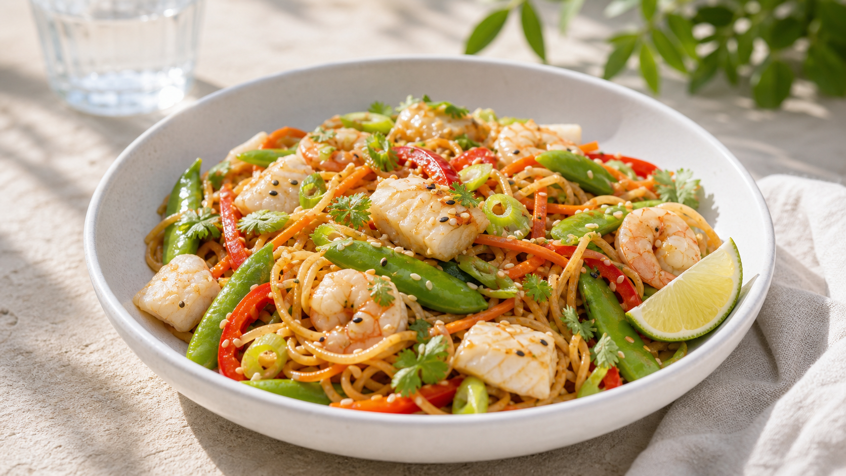 Asiatische Linsennudel-Bowl - ThriveZone Meal