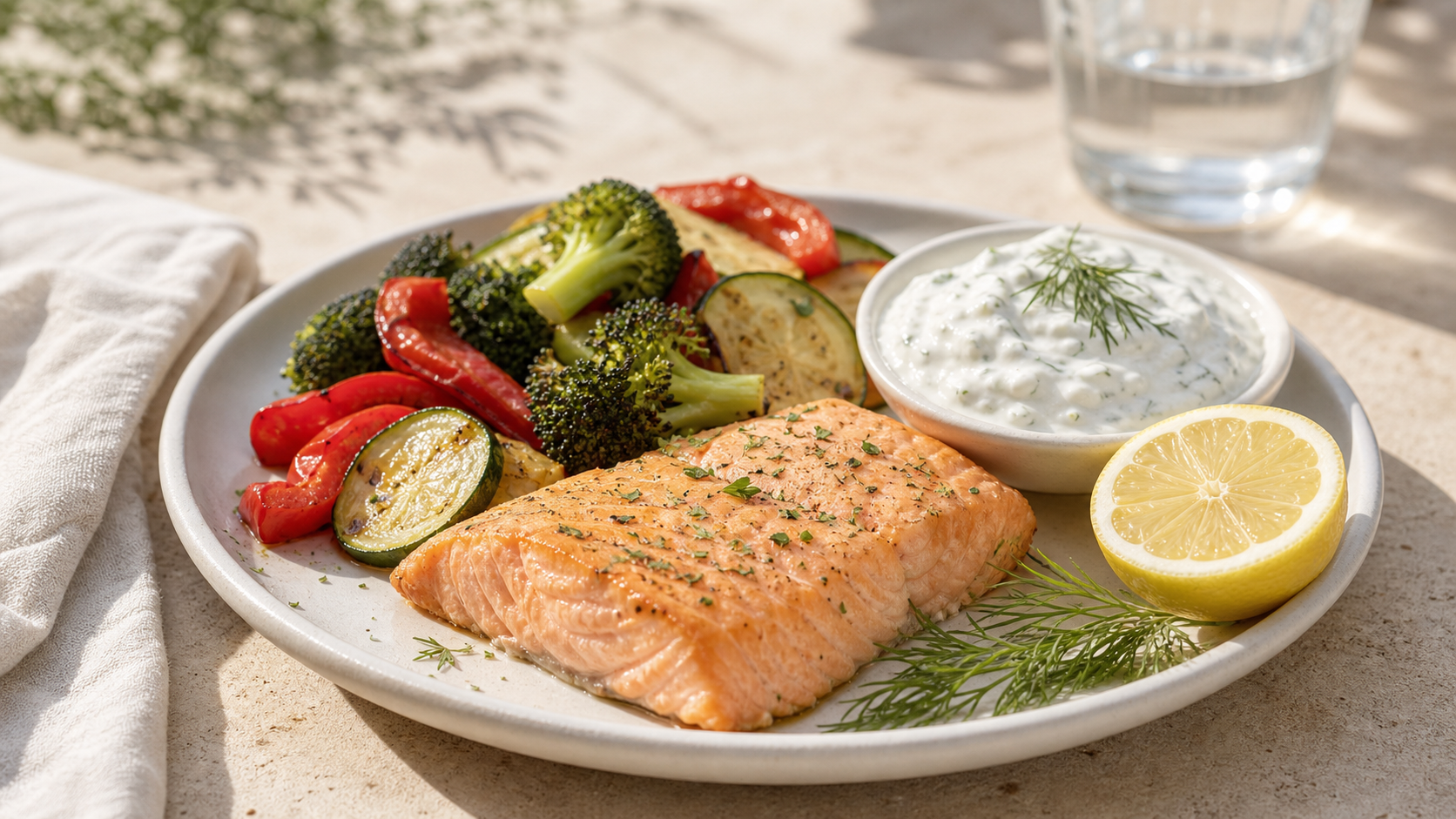 Ofenlachs mit Zitronenquark - ThriveZone Meal