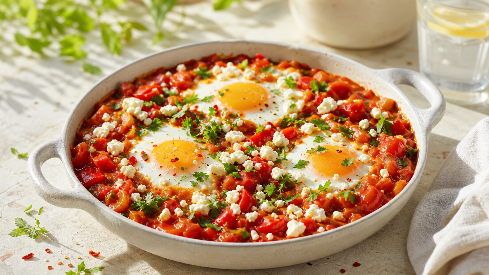 Shakshuka mit Feta & Bio-Eiern - ThriveZone Meal