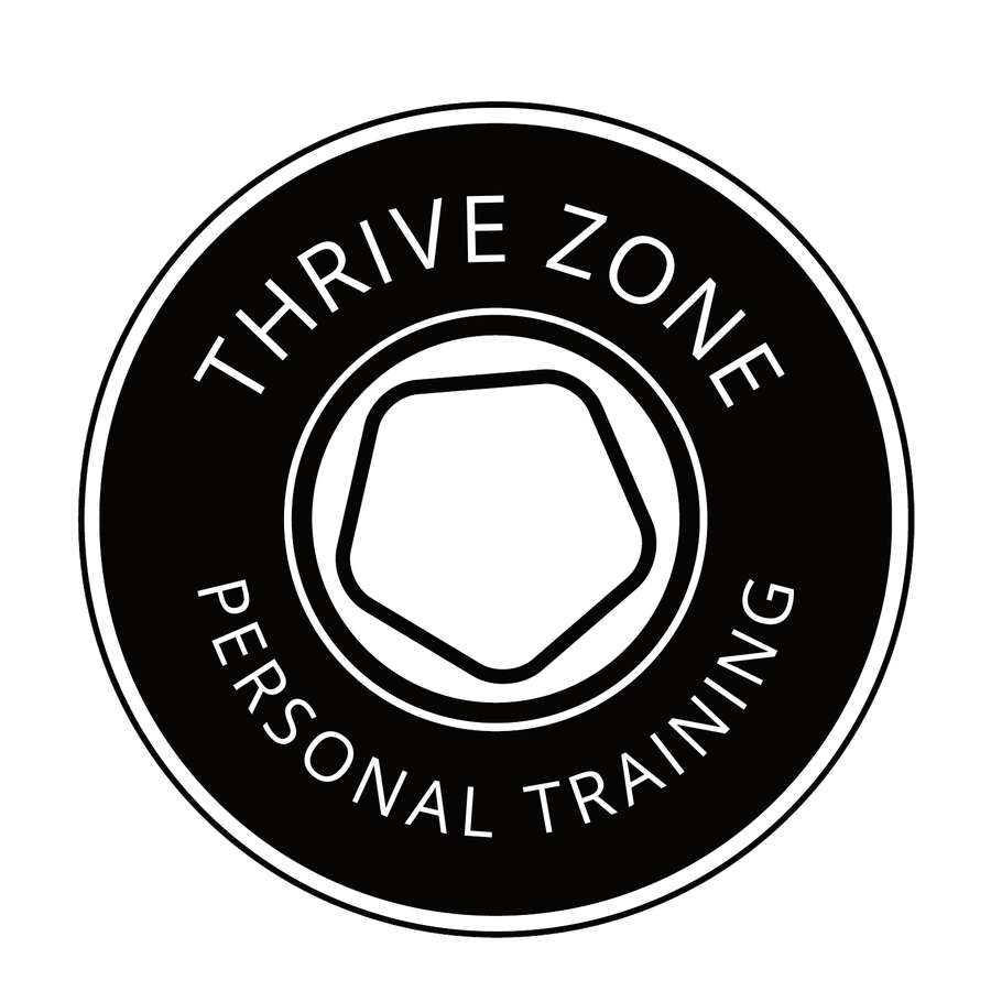 Thrive Zone Personal Training Logo — Fünfeck im doppelten Kreis