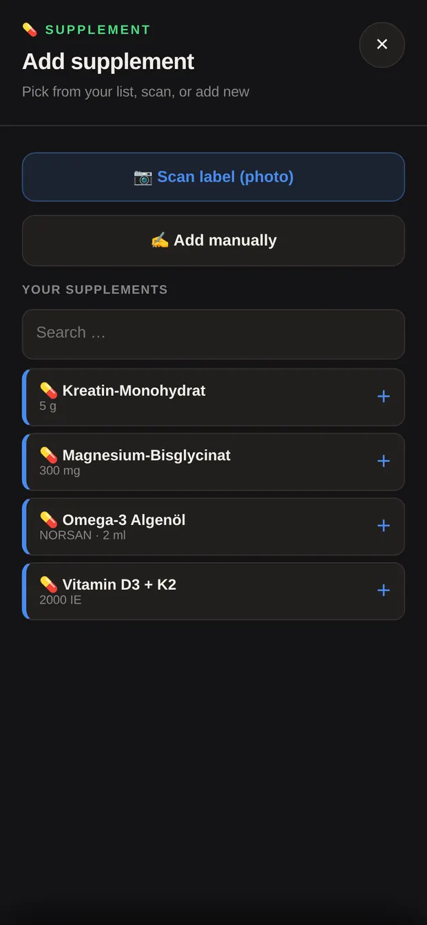First step: pick a supplement or scan a label